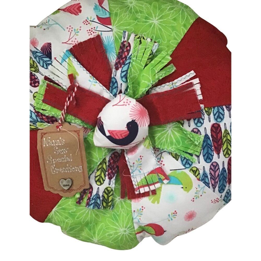 Birds and Feathers Decorative Pillow Secret Money Tooth Pocket